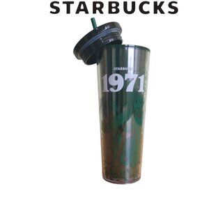 Starbucks 1971 Original Siren Logo Green Cold Cup Tumbler 24oz 2026 Release